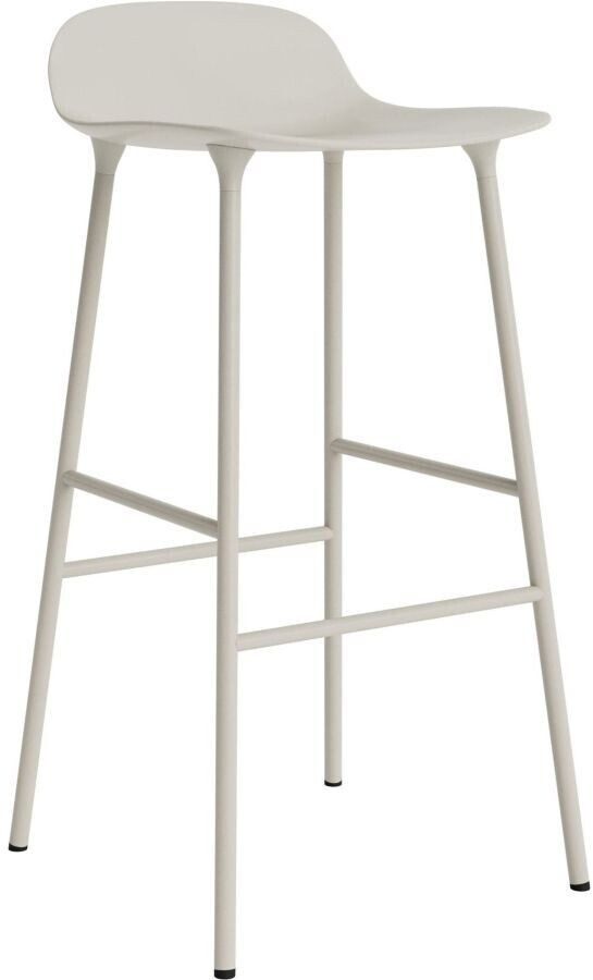 Normann Copenhagen Form bar chair Steel - light gray - seat height 75x44x44 cm