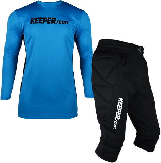 KEEPERsport Torwarttrikot Set Langarm Kids Blau