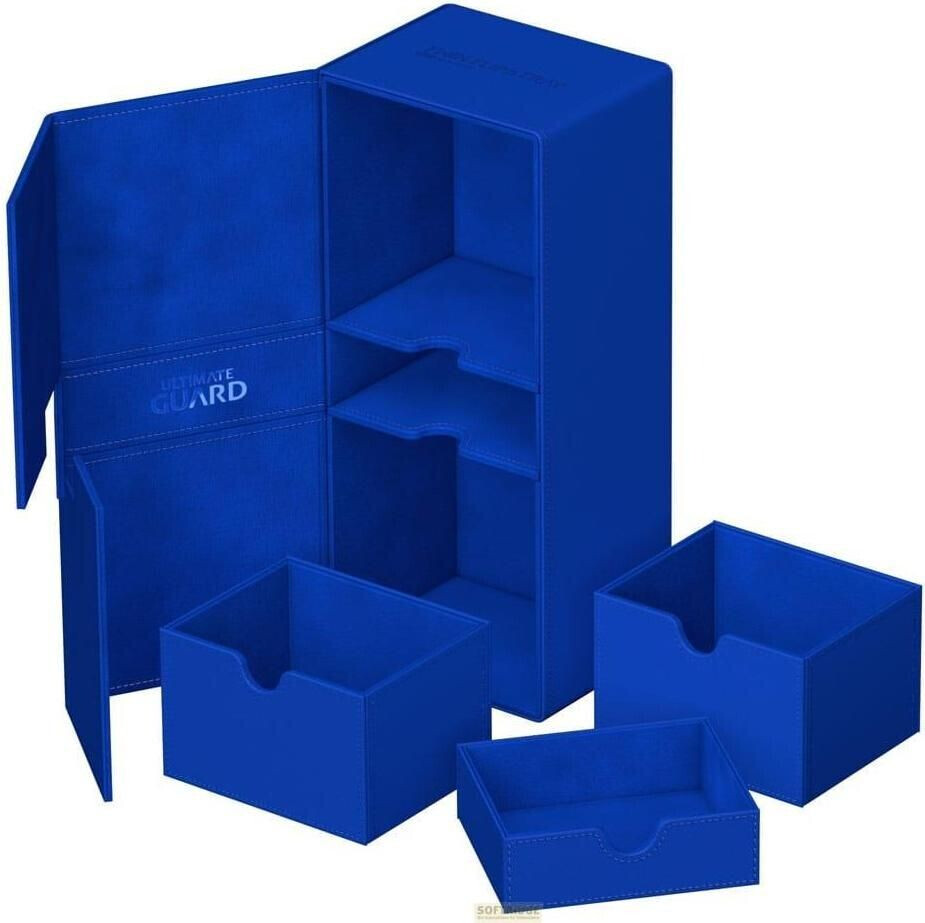 Ultimate Guard Twin Flip'n'Tray 266+ XenoSkin Monocolor Blue