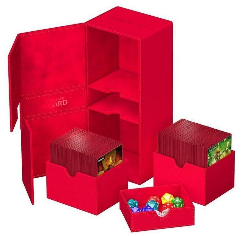 Ultimate Guard Twin Flip'n'Tray 266+ XenoSkin Monocolor Red