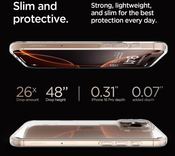 Spigen Handyhülle für iPhone 16 Pro, Spigen Ultra Hybrid, Transparent, Bild 14