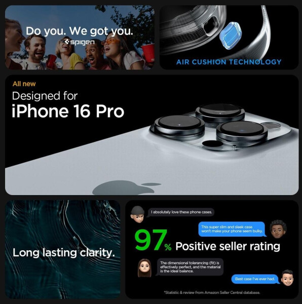 Spigen Handyhülle für iPhone 16 Pro, Spigen Ultra Hybrid, Transparent, Bild 18