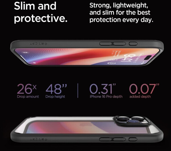 Spigen Handyhülle für iPhone 16 Pro, Spigen Ultra Hybrid, Transparent, Bild 21