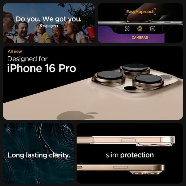 Spigen Handyhülle für iPhone 16 Pro, Spigen Ultra Hybrid, Transparent, Bild 8