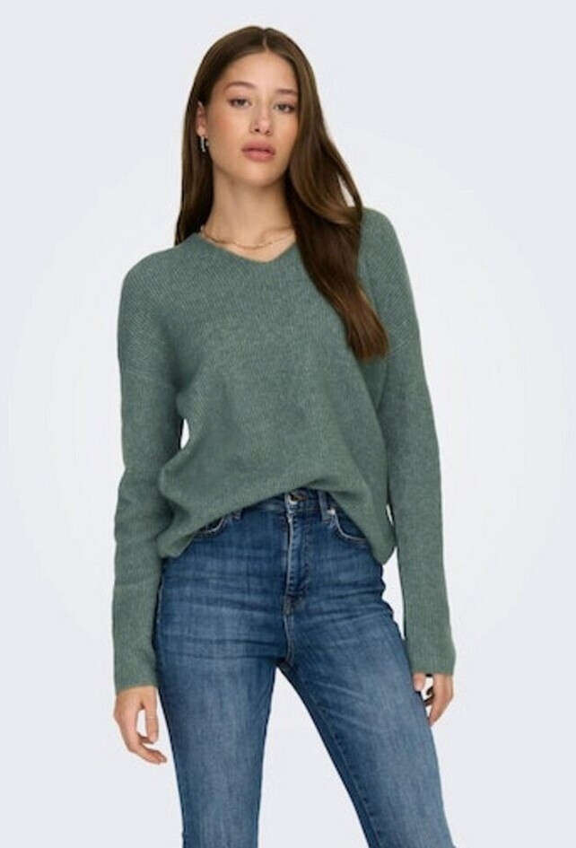 Only Onlcamilla V-Neck L/S Pullover Knt Noos (15204588) laurel wreath