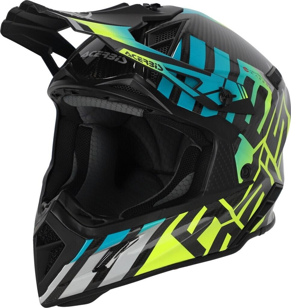 Acerbis Steel Carbon 22-06 Helmet (2023) light blue/fluo yellow