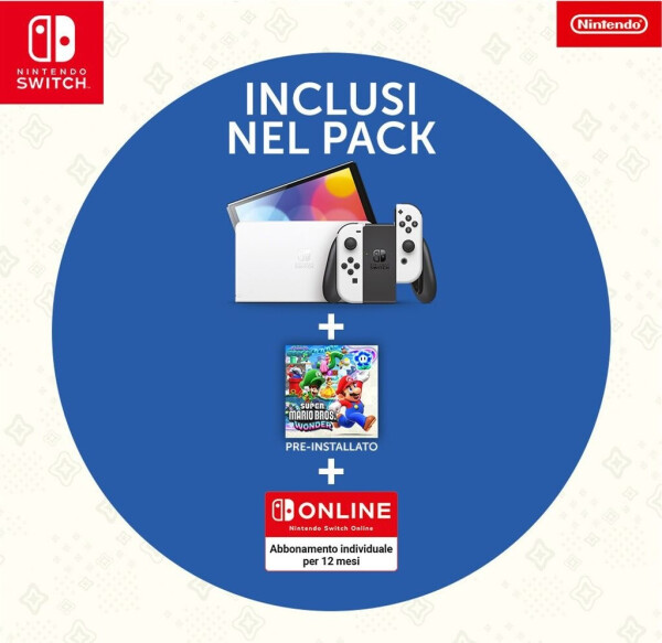 Nintendo Switch (OLED-Modell) weiß + Super Mario Bros. Wonder + 12 Months Nintendo Switch Online, Bild 8