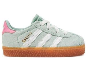 Adidas Gazelle Comfort Closure Elastic Laces Kids hazy green cloud white bliss pink ab 49 99 Preisvergleich bei idealo