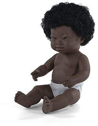 Miniland Poupée fille africaine trisomique 38 cm (31069)