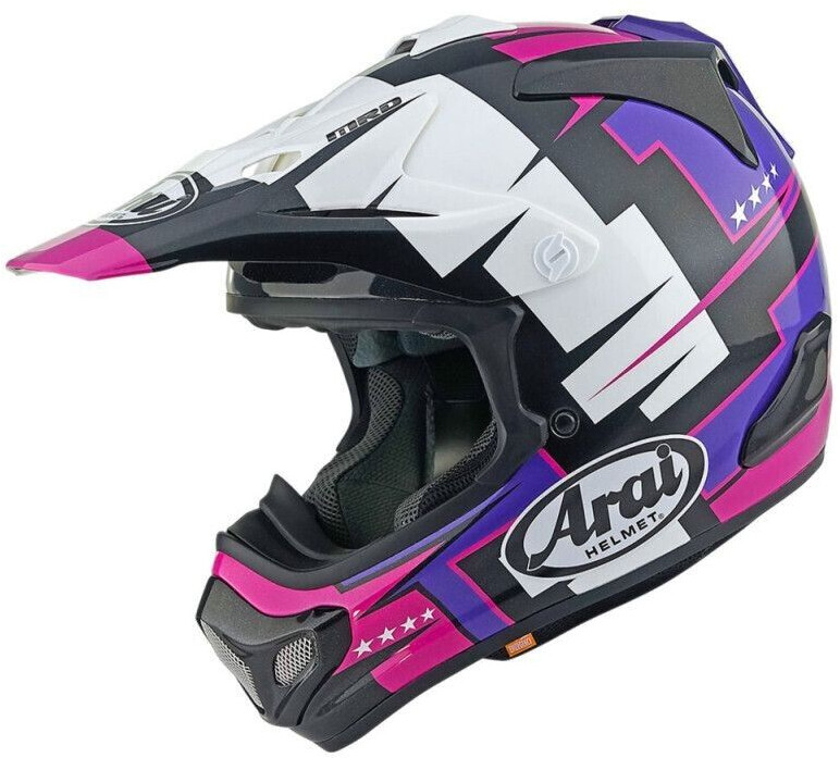 Arai MX-V Evo Battle mat noir/blanc/ violet/rose