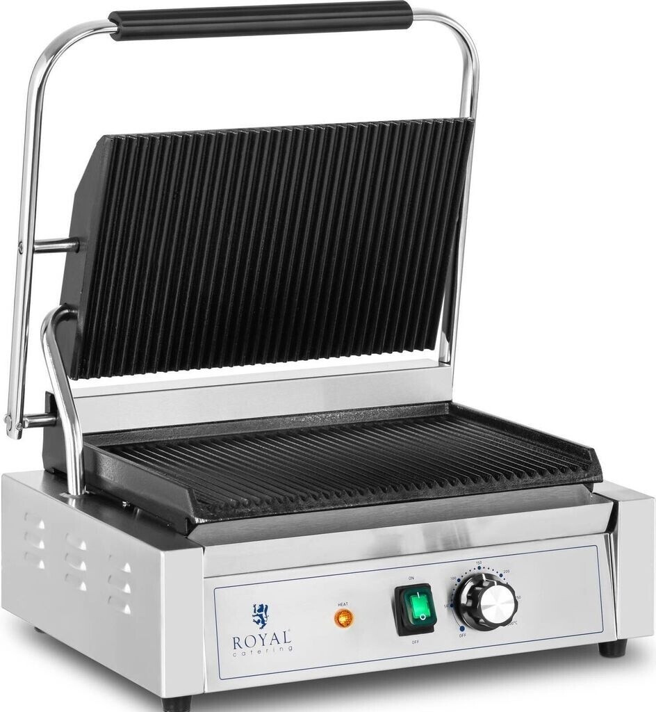 Royal Catering Grill rainuré panini croque-monsieur 2200 W