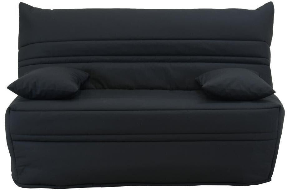 Vente-unique Sofa bed - closing aid - cotton - 160 x 200 cm - black - CANYON III
