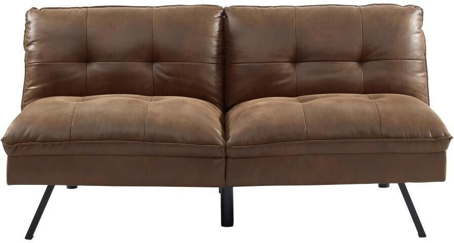 Vente-unique Sofa bed folding sofa 3-seater - brown - PEGULA