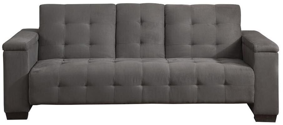 Vente-unique Sofa bed folding sofa 3-seater - microfiber - gray - DEVONSHIRE