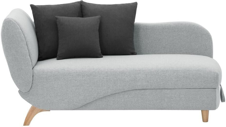 Vente-unique Chaise longue on the right - light gray - PENELOPE