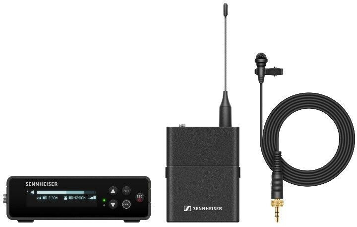 Sennheiser EW-DP ME2 SET (S7-10) Portable Digital UHF Wireless Microphone System with ME2 Omnidirectional Lavalier - Black (700015)