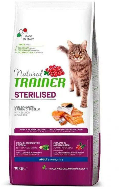 Natural Trainer Sterilised Adult Salmon 10 kg