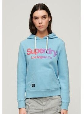 Superdry Tonal Rainbow Core Logo Hoodie (W2012084A) air blue