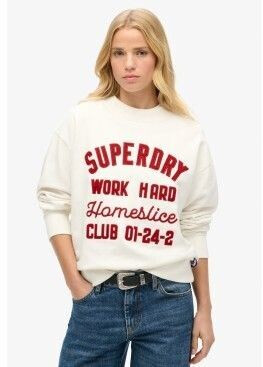 Superdry Workwear Embroiderer Loose Sweatshirt (W2012195A) off white