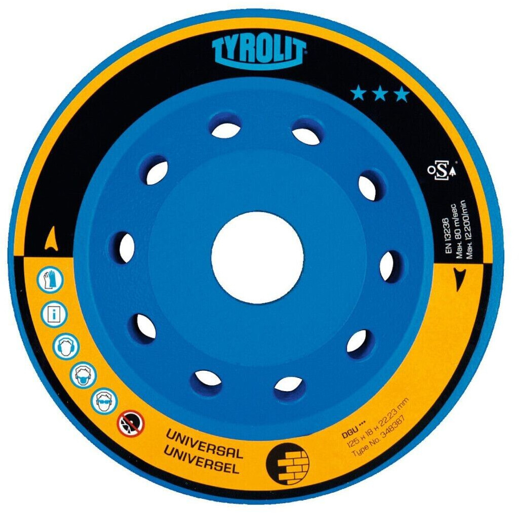 Tyrolit Diamond grinding plate PREMIUM Stein 100 mm