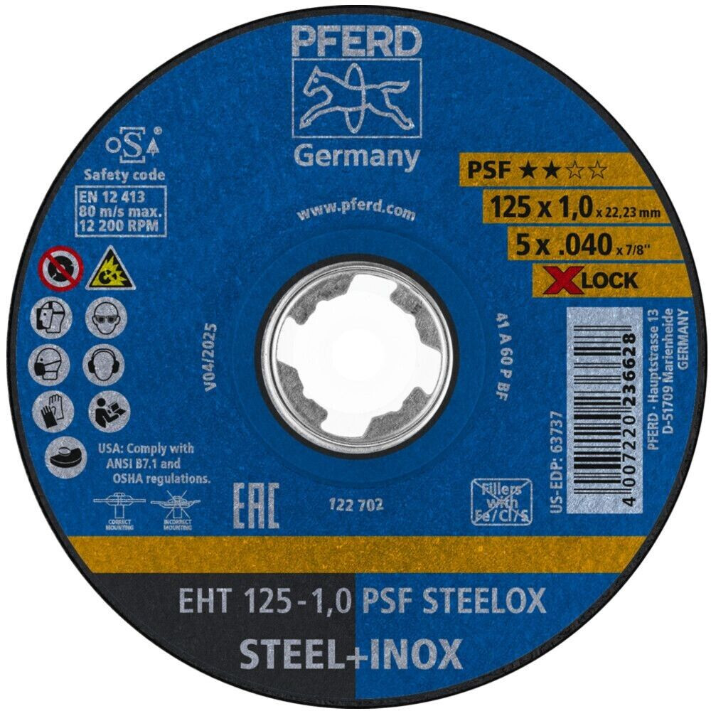Pferd EHT 125 x 1,0mm X-Lock straight Universallinie PSF piece 10