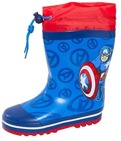 Marvel Captain America Wellingtons with laces blue