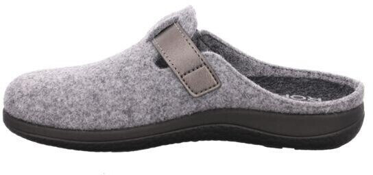Rohde Slipper BARI house shoe clog with velcro strap comfort width G grey-melange