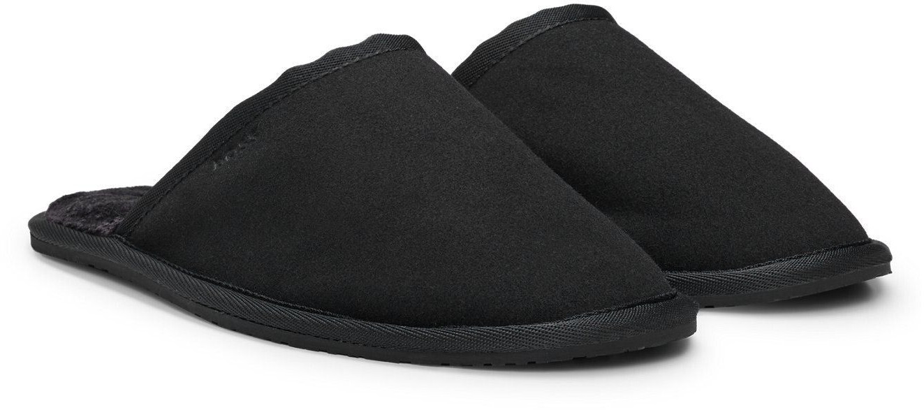 Hugo Boss Slippers faux suede rubber sole Home Slip mfpl 50503988 black