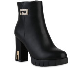 Damen Stiefeletten Mit Blockabsatz - 6,5cm Absatz - Mit Reißverschluss - Kunstleder - Größe 37