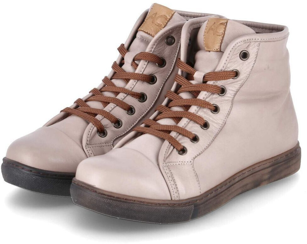 Andrea Conti grey leather zipper warm removable insole
