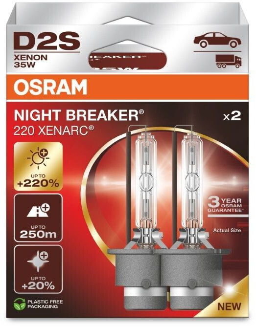 Osram XENARC Night Breaker Laser D2S +220% Duo-Box (66240XN2-2HB)
