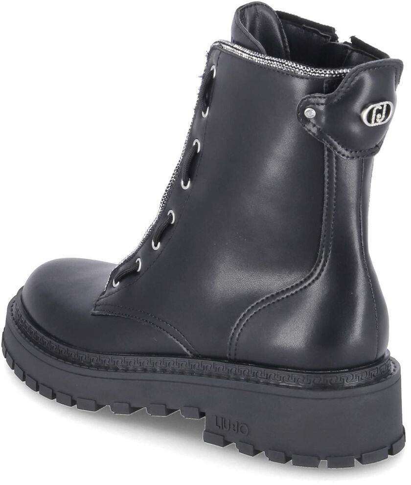LIU Jo Lace-up Combat RUMI black smooth leather