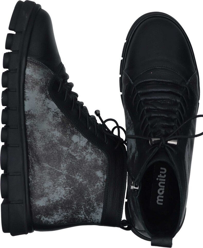 Botines Planos Manitu 991679 Negro