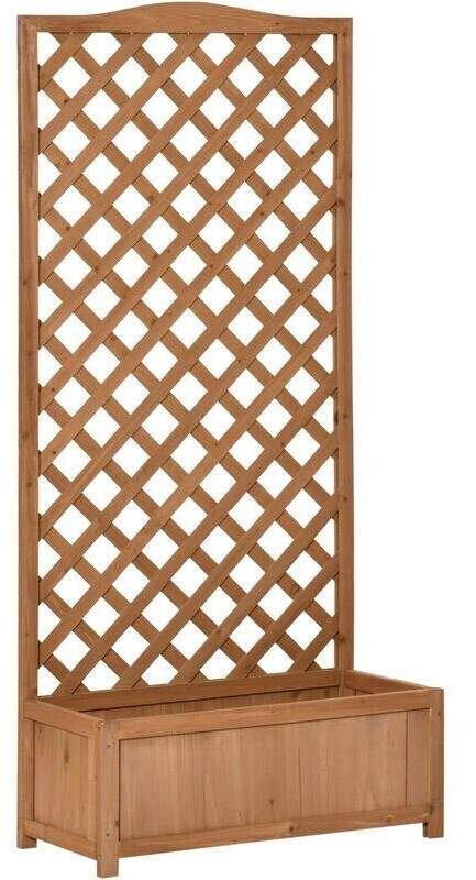 Outsunny Jardinière avec treillis 76 x 36 x 170 cm