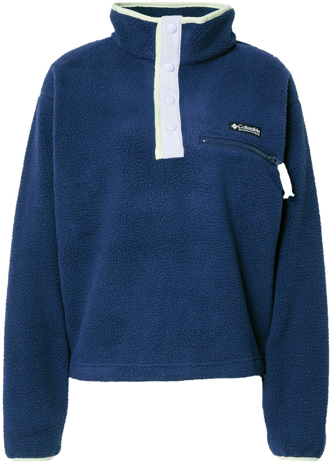 Columbia Helvetia II Cropped Sherpa Fleece Hoodie Woman collegiate navy