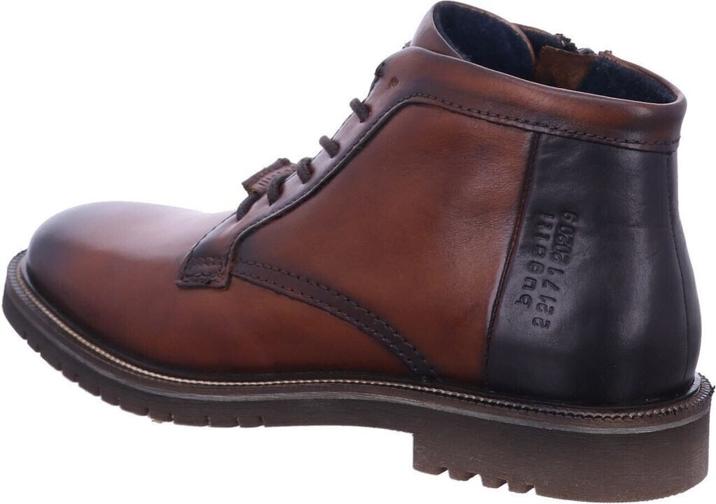 Bugatti Lace-up brown smooth leather warm lining zipper