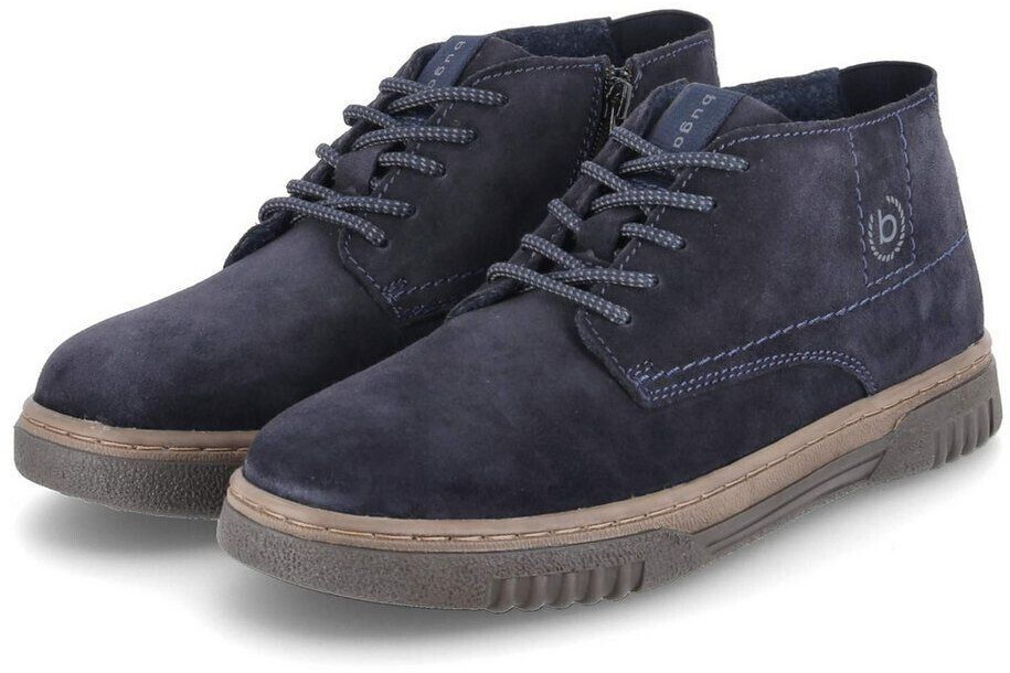 Bugatti dark blue suede