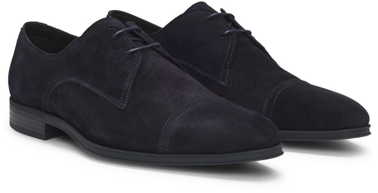 Hugo Boss Derbys made of suede with toe cap Theon Derb sdtc 50523050 dark blue