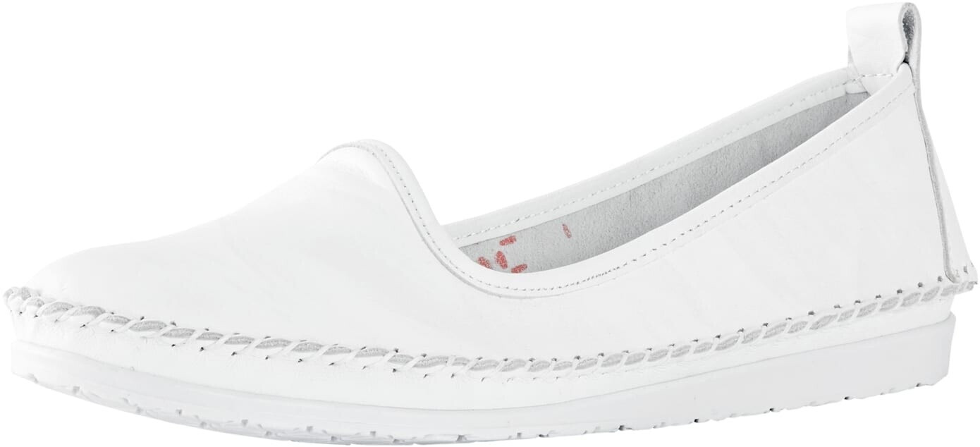 Andrea Conti Women's leather slip-on shoes white