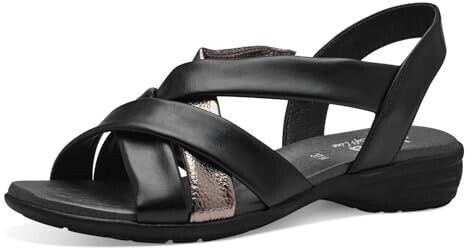 Jana Shoes Flat Elegant Vegan Sandals black