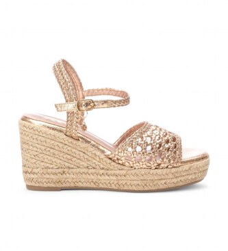 XTI Sandals 142747 gold Wedge height 8cm