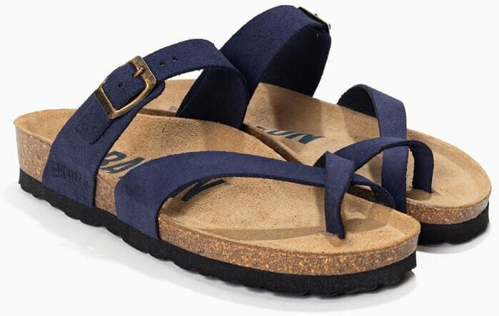 Bayton Leather flip-flops Diane dark blue