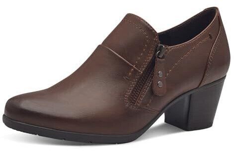 Jana Shoes Trotteur with zipper vegan brown