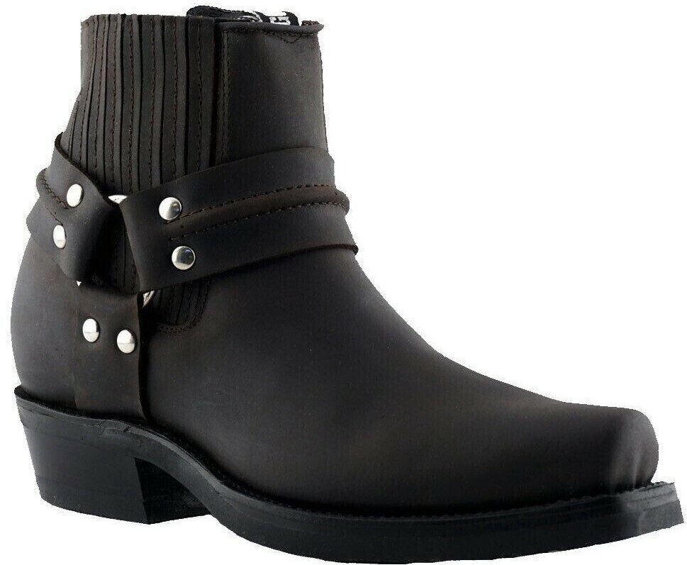 Grinders RENEGADE LO black leather cowboy western biker