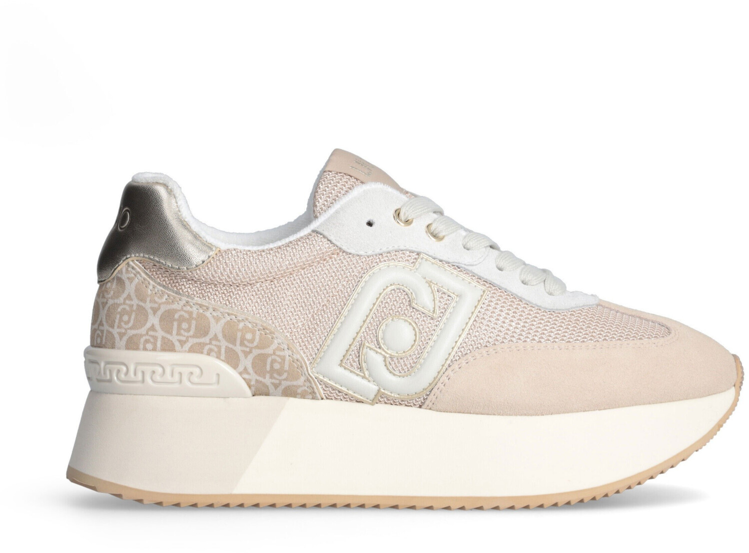 LIU Jo Low Sneaker DREAMY 02 beige leather-textile-synthetic mix