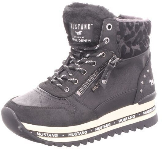 MUSTANG Women's lace-up lined black-white black40