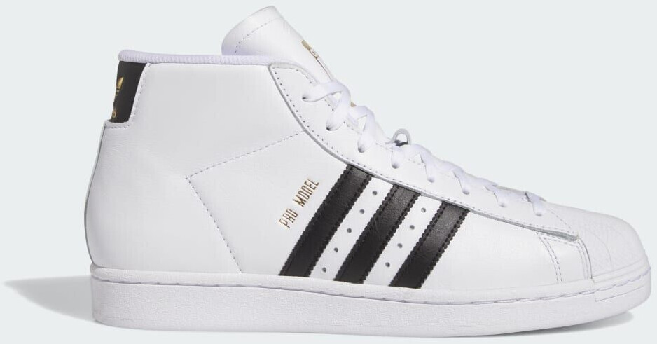 Adidas Pro Model ADV Skate Shoe cloud white core black gold metallic