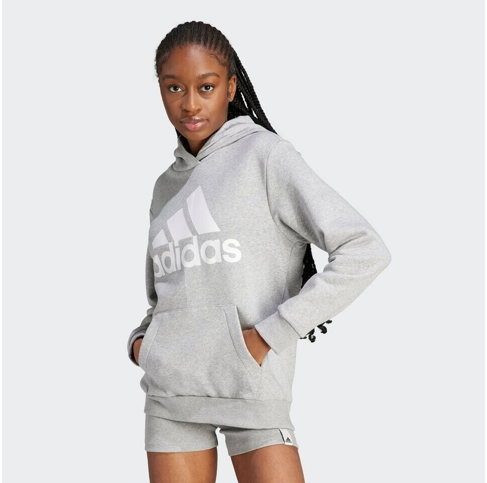 Adidas Essentials Logo Boyfriend Hoodie (IM0215) medium grey heather