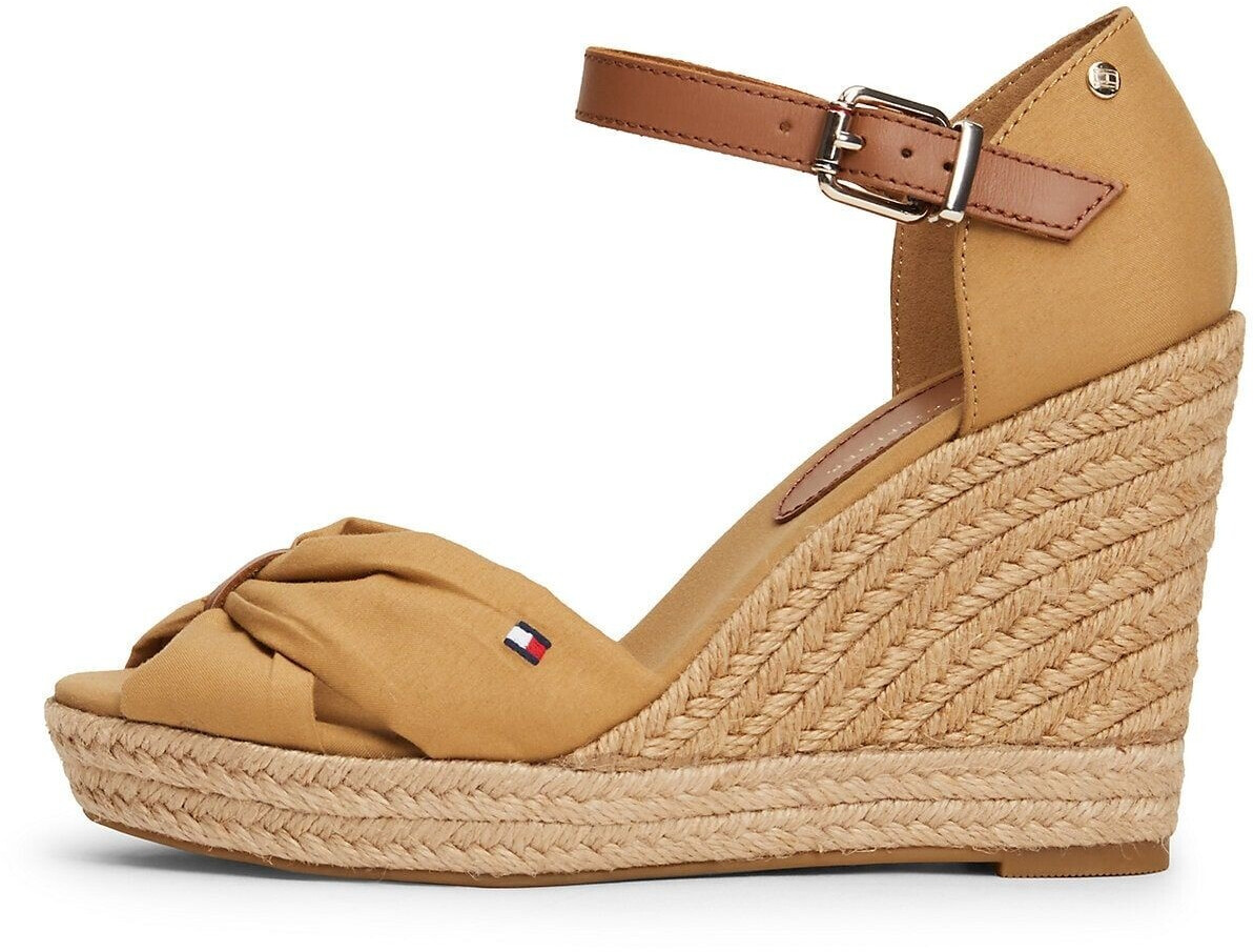 Tommy Hilfiger Basic Open Toe High Wedge Espadrilles brown