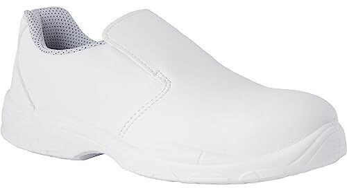 reposa Nurse work shoes with toe cap microfiber material anatomical and breathable soles white